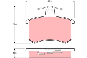 Jarrupalasarja, levyjarru, Taka-akseli, ALFA ROMEO 164, FIAT CROMA, LANCIA THEMA, THEMA SW, 0000009941211, 0000060743578, 0000082423622,