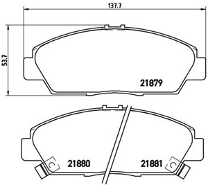 Jarrupalasarja, levyjarru, HONDA ACCORD V, ACCORD Aerodeck IV, PRELUDE IV, PRELUDE V, ROVER 600 I, 45022S30408, 45022S30G10, 45022S30G11