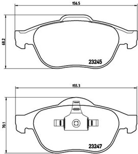 Jarrupalasarja, levyjarru, Etuakseli, RENAULT LAGUNA II, LAGUNA Grandtour II, SCÉNIC Minibus, minivan I, 410607613R, 7701206599, 770120