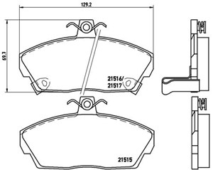 Jarrupalasarja, levyjarru, Etuakseli, HONDA,MG,ROVER, 45022S6DE01, 45022S6DE50, 45022S6DE51, 45022S74E10, 45022S74E50, 45022SK3E00, 4502