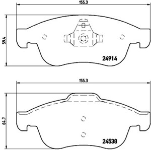 Jarrupalasarja, levyjarru, Etuakseli, DACIA,NISSAN,RENAULT, 410300379R, 4106000Q1B, 4106000Q1C, 4106000Q1L, 410600379R, 410603172R, 4106