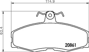Jarrupalasarja, levyjarru, Etuakseli, FORD SIERRA Halvkombi I, SIERRA Turnier, SKODA FAVORIT Pick-up, 115430280, 115430281, 5018981, 611