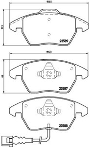 Jarrupalasarja, levyjarru, Etuakseli, AUDI,SEAT,SKODA,VW, 1K0698151, 1K0698151C, 1K0698151E, 1TD698151, 3C0698151, 3C0698151B, 3C0698151