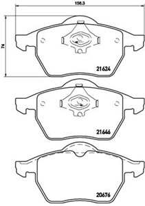 Jarrupalasarja, levyjarru, Etuakseli, AUDI A4 B5, A4 B5 Avant, VW PASSAT B5, PASSAT B5 Variant, 4D0698151A, 8D0615116B, 8D0615116D, 8D06