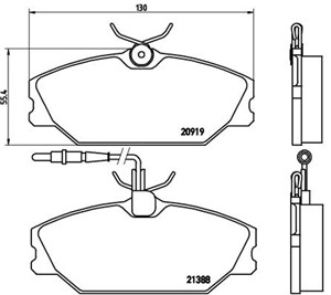Jarrupalasarja, levyjarru, Etuakseli, DAEWOO,RENAULT, 32321800, 410601531R, 6000008895, 7701202050, 7701202896, 7701202973, 7701203070,