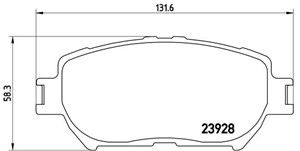 Jarrupalasarja, levyjarru, Etuakseli, TOYOTA CAMRY Sedan, ISIS, MARK X I, WISH Minibus, minivan, 0446506030, 0446530340, 0446533240, 04