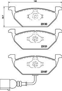 Jarrupalasarja, levyjarru, Etuakseli, AUDI,SEAT,SKODA,VW, 10235749, 180698151A, 1J0698151D, 1J0698151E, 1J0698151F, 1J0698151G, 1K069815