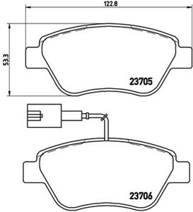 Jarrupalasarja, levyjarru, Etuakseli, ALFA ROMEO,CITROËN,FIAT,PEUGEOT, 1609253280, 1617283380, 1618111580, 4254C8, 71770098, 71770118, 7