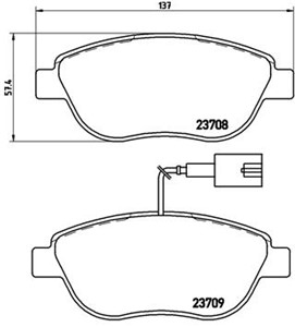 Jarrupalasarja, levyjarru, Etuakseli, ABARTH,FIAT,LANCIA,OPEL,VAUXHALL, 1605157, 1605181, 425408, 51928528, 6001073136, 71752990, 717548