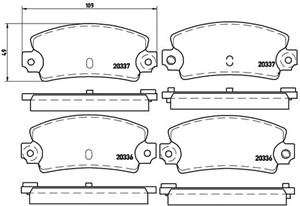 Jarrupalasarja, levyjarru, Taka-akseli, RENAULT,TALBOT, 6025071055, 6025071056, 6025170586, 6026170585, 7701200360, 7701201311, 77012013