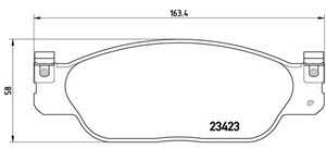 Jarrupalasarja, levyjarru, Etuakseli, FORD USA THUNDERBIRD Cabriolet, JAGUAR S-TYPE II, LINCOLN LS, XR810210, XR812435, XR813324, XR8581