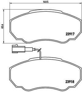 Jarrupalasarja, levyjarru, Etuakseli, CITROËN,FIAT,PEUGEOT, 425242, 425243, 425458, 71752979, 71772526, 77362219, 77364862, 9949409, 994