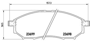 Jarrupalasarja, levyjarru, Etuakseli, INFINITI,NISSAN,RENAULT, 410600023R, 410600V790, 410603072R, 41060AR090, 41060AT30J, 41060CC090, 4