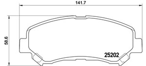 Jarrupalasarja, levyjarru, Etuakseli, NISSAN,SUZUKI, 5581057L00, 5581057L00000, 5581057L01, 5581057L02, 5581057L50, 5581057L50000, AY040