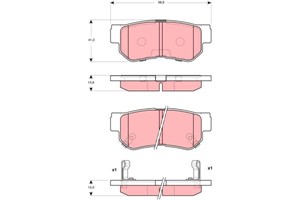 Jarrupalasarja, levyjarru, Etuakseli, Taka-akseli, HONDA,HYUNDAI,KIA, 3500235U1010, 45022-TR0-E51, 58302-17A00, 58302-26A00, 58302-26A10