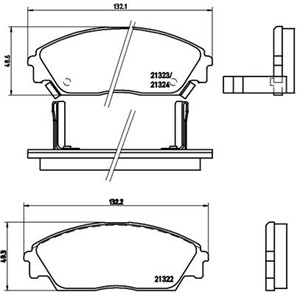 Jarrupalasarja, levyjarru, Etuakseli, HONDA, 45022SE0000, 45022SE0010, 45022SE0020, 45022SE0509, 45022SF1000, 45022SF1010, 45022SF1020,