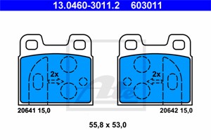 Jarrupalasarja, levyjarru, Taka-akseli, ALFA ROMEO ALFETTA, ALFETTA GT, GIULIETTA, GTV, SPIDER, 10526.26003.00/30, 10548.26003.01/25, 10