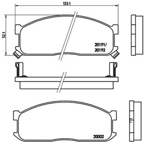Jarrupalasarja, levyjarru, Etuakseli, FORD,KIA,MAZDA, 07K1F3328Z, 0K70Y3328Z, 0K7103328Z, 0K71E3328Z, 1U183328Z, 1U1A3328Z, 3250077, 325