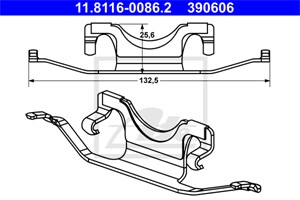 Jousi, jarrusatula, Taka-akseli, MERCEDES-BENZ, 001 421 22 91, A 001 421 22 91