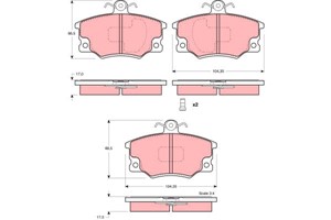 Jarrupalasarja, levyjarru, Etuakseli, ALFA ROMEO 155, SPIDER, 0000000794962, 0060810239, 60810239