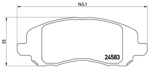 Jarrupalasarja, levyjarru, Etuakseli, CHRYSLER,DODGE,JEEP,MITSUBISHI, 05191231AA, 068020494AA, 068020494AB, 4605A684, 68020494AA, 680204