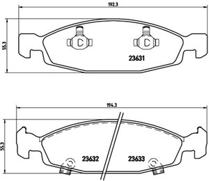 Jarrupalasarja, levyjarru, JEEP CHEROKEE, GRAND CHEROKEE II, 05011969AA, 05018592AA, 5011969AA, 5018592AA, 5018592AB