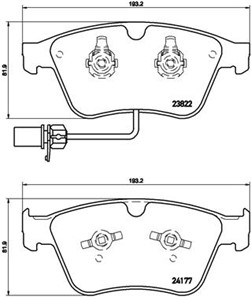 Jarrupalasarja, levyjarru, Etuakseli, Taka-akseli, BENTLEY, 3W0698151AA, 3W0698151P, 3W0698151R