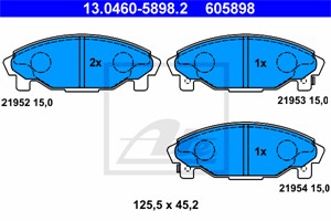 Jarrupalasarja, levyjarru, Etuakseli, DAIHATSU CHARADE IV, CHARADE Sedan IV, GRAN MOVE, 04491-87724-000, 04491-87725-000, 04491-87727-00