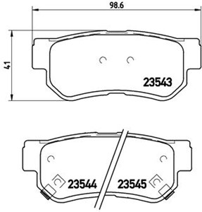 Jarrupalasarja, levyjarru, Taka-akseli, HYUNDAI,KIA,SSANGYONG, 3520004BAD0000, 4841321B10, 5830217A00, 583021CA00, 583021CA10, 583021FA5