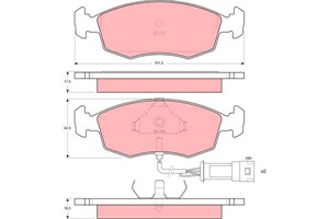 Jarrupalasarja, levyjarru, Etuakseli, FORD,TVR, 1629697, 1632792, 1640755, 1647731, 1654620, 1659936, 5020818, 6128158, 6155616, 6157177