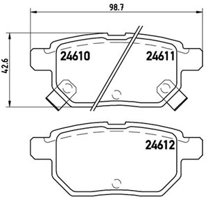 Jarrupalasarja, levyjarru, Etuakseli, Taka-akseli, ASTON MARTIN,SUBARU,TOYOTA, 0446602240, 0446602260, 0446602270, 0446612130, 044661214
