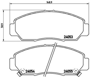 Jarrupalasarja, levyjarru, Etuakseli, HONDA ACCORD VII, FR-V, STREAM, 06450S7AE00, 06450S7AE50, 06450SJFE00, 45022SDAC00, 45022SDBA00, 4