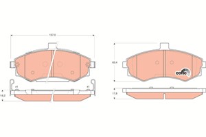 Jarrupalasarja, levyjarru, Etuakseli, HYUNDAI ELANTRA III, ELANTRA Sedan III, MATRIX, 5810117A010, 58101-17A10, 58101-2DA30, 581012DA31,