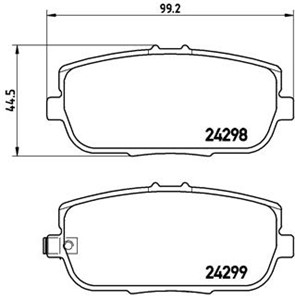 Jarrupalasarja, levyjarru, Taka-akseli, ABARTH 124 Spider, FIAT 124 Spider, MAZDA MX-5 III, MX-5 IV, MX-5 RF Targa, 6000615057, 68333396