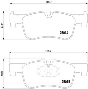 Jarrupalasarja, levyjarru, Etuakseli, BMW 1 [F20, F21], 2 Cabriolet [F23], 2 Coupé [F22, F87], 34116850567, 34116858910