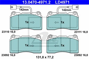Jarrupalasarja, levyjarru, Etuakseli, ALFA ROMEO,LANCIA, 77362226, 77363545, 77364265, 77366389, 9948030, 9951050, 9951155