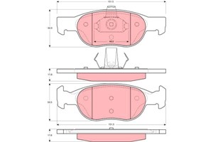 Jarrupalasarja, levyjarru, Etuakseli, FIAT PUNTO, PUNTO Skåp/halvkombi, 71752982, 77362170, 9948408, 9948410