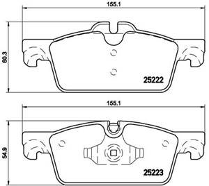Jarrupalasarja, levyjarru, Etuakseli, PEUGEOT 508 I, 508 SW I, 508 SW Skåp / kombi, 1610100580, 1610103580, 1613192680, 1617284780, 4254