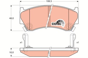 Jarrupalasarja, levyjarru, Etuakseli, NISSAN ALMERA I, ALMERA Hatchback I, 41060-0M8X2, 41060-0M8X3, 41060-0M8XC, 41060-1N060, 41060-1N0