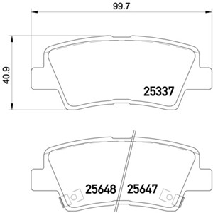 Jarrupalasarja, levyjarru, Taka-akseli, HYUNDAI GRANDEUR, KIA OPTIMA, SSANGYONG KORANDO, TIVOLI, XLV SUV, 48413350D0, 583022TA40, 583022