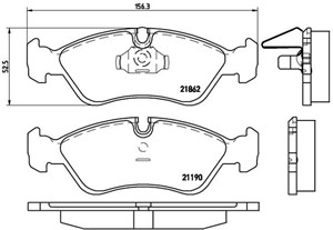 Jarrupalasarja, levyjarru, Etuakseli, CHEVROLET,DAEWOO,OPEL,VAUXHALL, 11046152, 11046156, 11046952012, 1605089, 1605454, 1605696, 160574