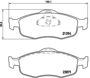 Jarrupalasarja, levyjarru, Etuakseli, FORD,FORD USA, 1073731, 1079347, 1095201, 1096942, 1130759, 1521326, 1652285, 2U2Z2V001JA, 5029147