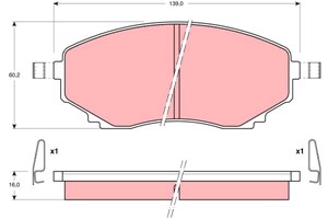 Jarrupalasarja, levyjarru, Etuakseli, MAZDA E Flak/chassi, MPV I, MPV II, LAZ53328Z, LBZ13323Z, LBZ13328Z, LBZ2-33-23Z, LBZ23323ZA, LBZ2