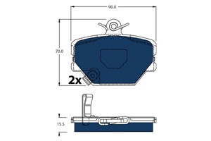 Jarrupalasarja, levyjarru, Etuakseli, SMART FORTWO Cabrio, FORTWO Coupé, 451 421 00 10, 451 421 01 10, A 451 421 00 10, A 451 421 01 10