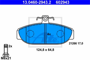 Jarrupalasarja, levyjarru, Etuakseli, VOLVO 740, 740 Kombi, 760, 760 Kombi, 940, 940 Kombi, 270195, 271184, 272809, 272871