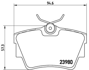 Jarrupalasarja, levyjarru, Taka-akseli, FIAT,NISSAN,OPEL,RENAULT,VAUXHALL, 0006000620052, 1605199, 4406000Q2E, 4406000QAF, 440607091R, 4