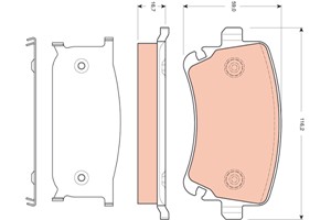 Jarrupalasarja, levyjarru, Taka-akseli, AUDI A6 C6, A6 C6 Avant, A8 D3, 4E0 698 451, 4F0 698 451 K