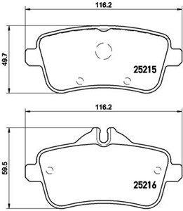 Jarrupalasarja, levyjarru, Taka-akseli, MERCEDES-BENZ, 0064203320, 0064203420, 0064206820, 0074207720, 0074207820, 0074209020, A00642033
