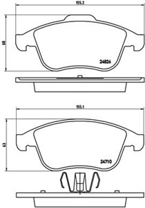 Jarrupalasarja, levyjarru, Etuakseli, RENAULT, 410600011R, 410602309R, 410605055R, 410607585R, 440608746R, 8660000782, 8660004533