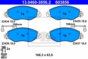 Jarrupalasarja, levyjarru, Etuakseli, NISSAN CABSTAR, CABSTAR E, 41060-9X225, 41060-9X226
